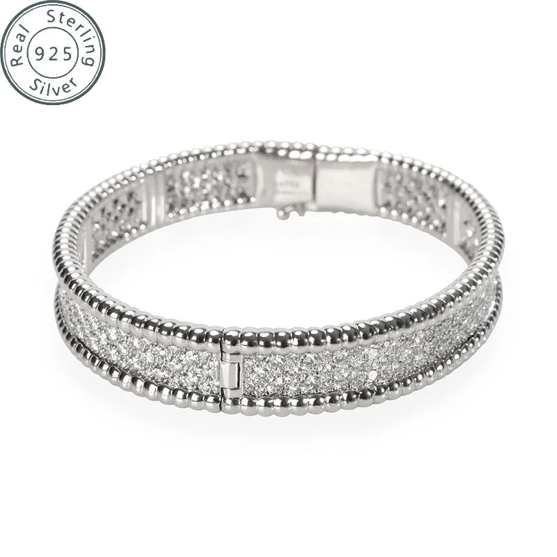 925 Sterling Silver Cubic Zirconia Bangle Bracelet