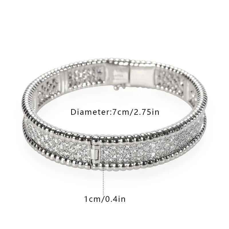 925 Sterling Silver Cubic Zirconia Bangle Bracelet