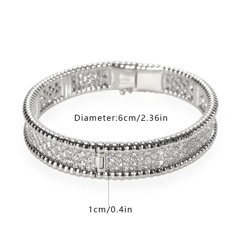 925 Sterling Silver Cubic Zirconia Bangle Bracelet