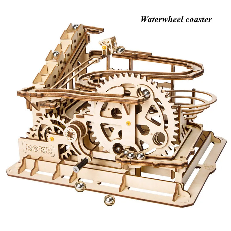 Marble Run Set 5 Kinds 3D Wooden Puzzle DIY