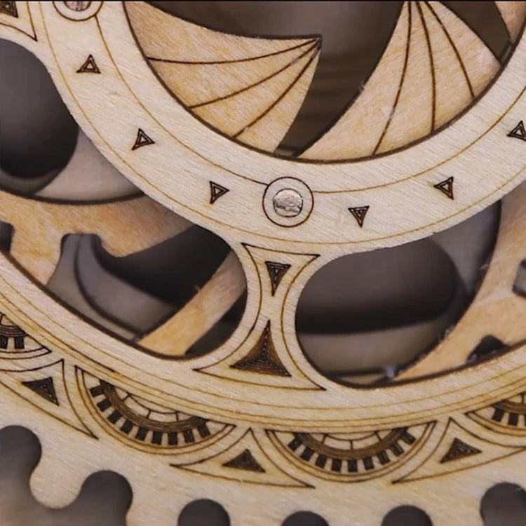 3D Wooden Mechanical Puzzle Building Kit Laser Clockwork