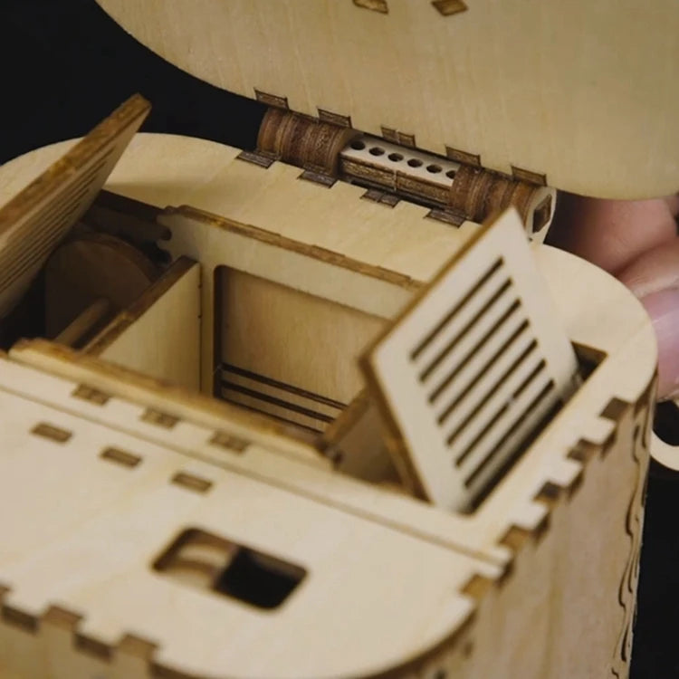 3D Wooden Mechanical Puzzle Building Kit Laser Clockwork