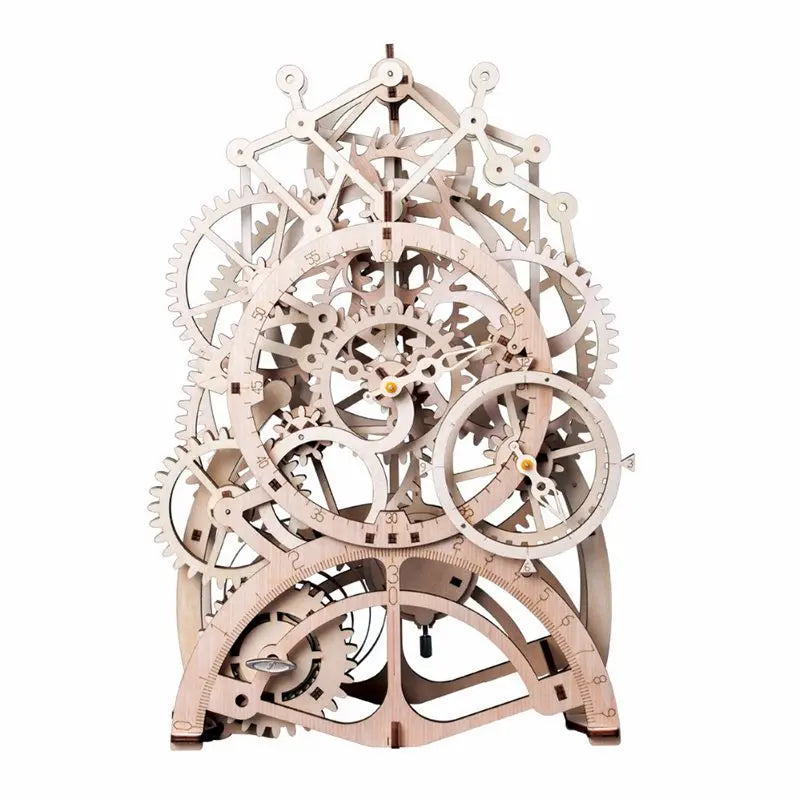 3D Wooden Mechanical Puzzle Building Kit Laser Clockwork