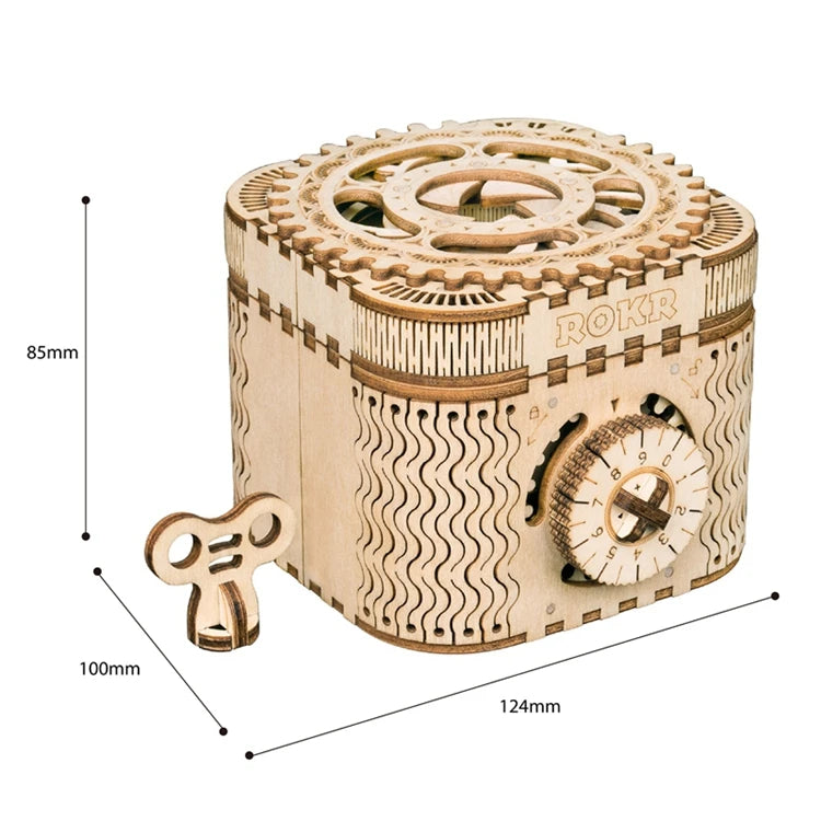 3D Wooden Mechanical Puzzle Building Kit Laser Clockwork