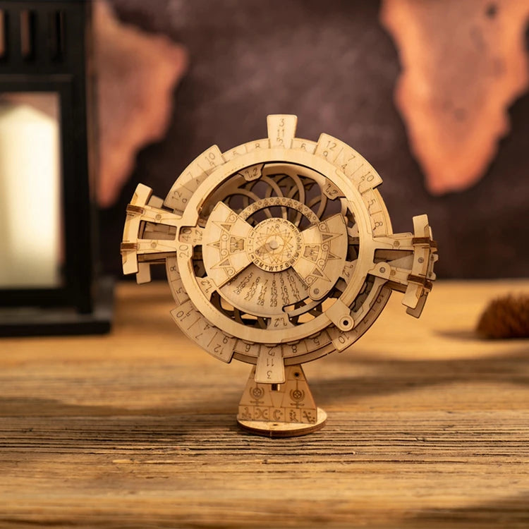 3D Wooden Mechanical Puzzle Building Kit Laser Clockwork