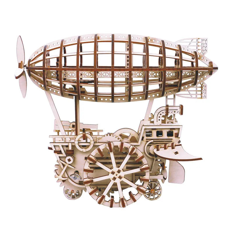 3D Wooden Mechanical Puzzle Building Kit Laser Clockwork