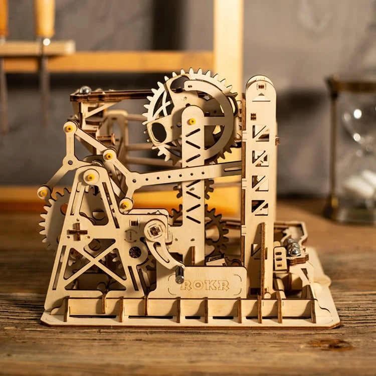 3D Wooden Mechanical Puzzle Building Kit Laser Clockwork