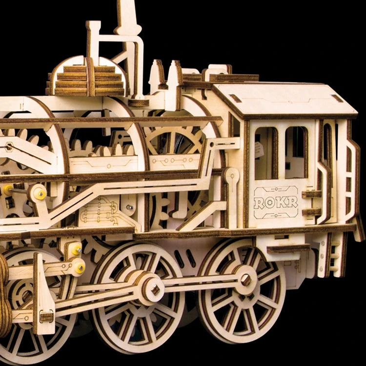 3D Wooden Mechanical Puzzle Building Kit Laser Clockwork