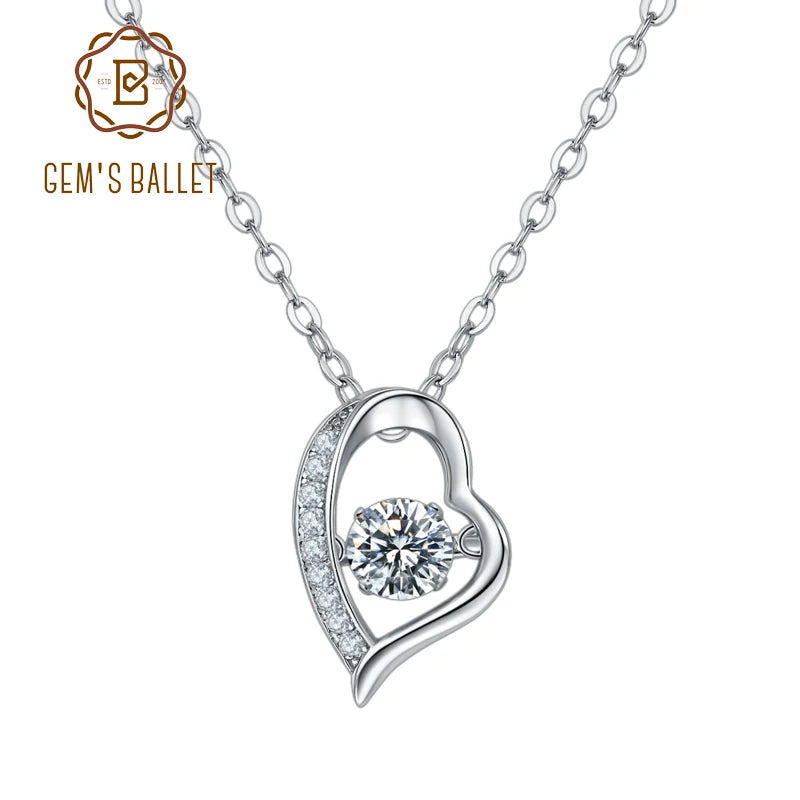 925 Sterling Silver Moissanite 0.5Ct Dancing Diamond