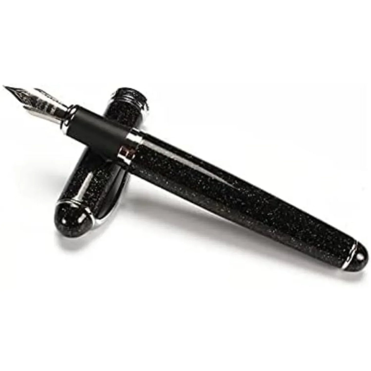 Black Glitter Fountain Pen, Refillable