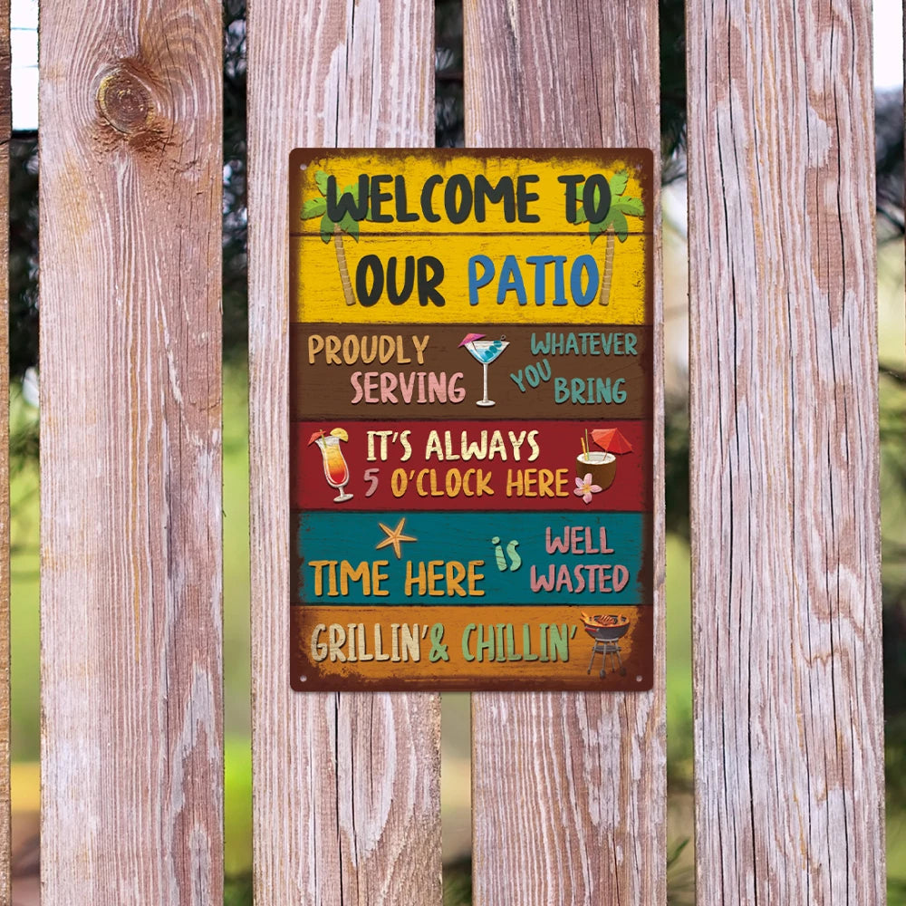 Retro Cocktail Metal Tin Sign