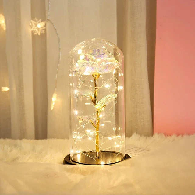 Eternal Rose Beauty Led Lights W/Glass Cover