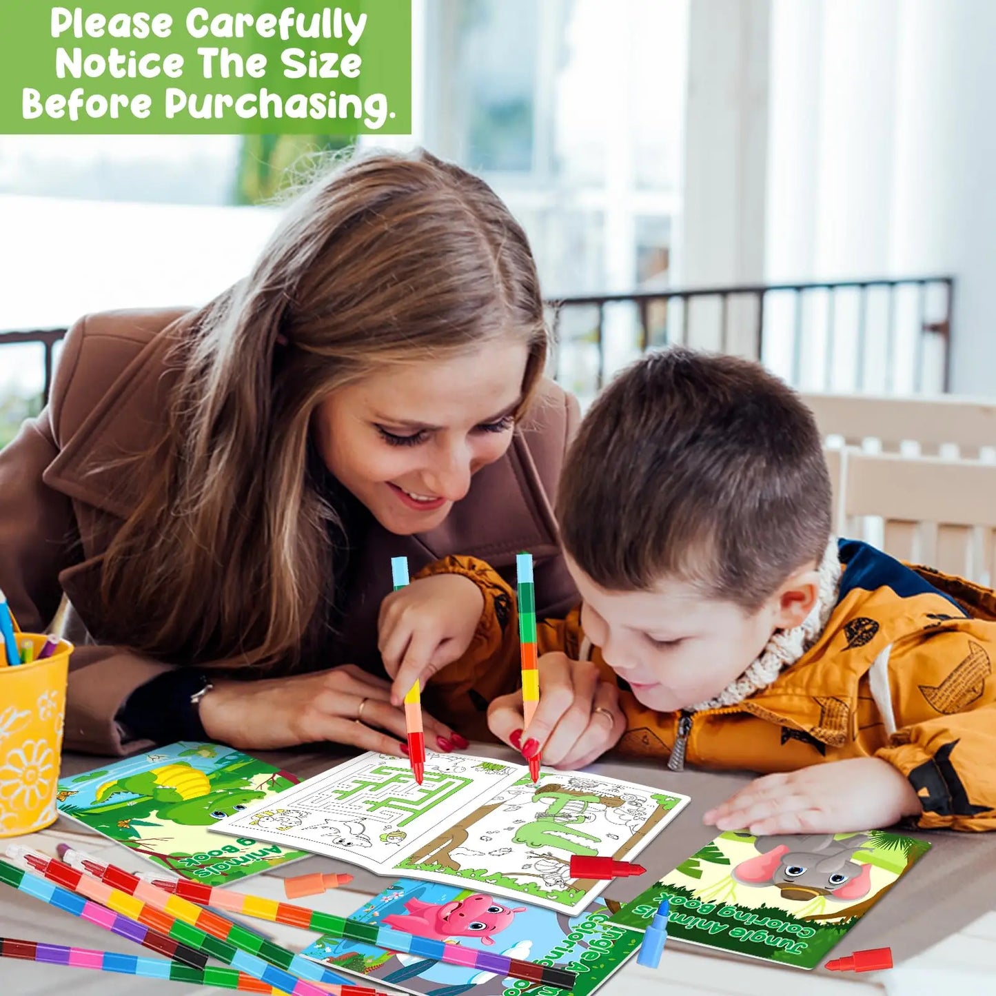 24Pcs Jungle Safari Animals Coloring Books for Kids