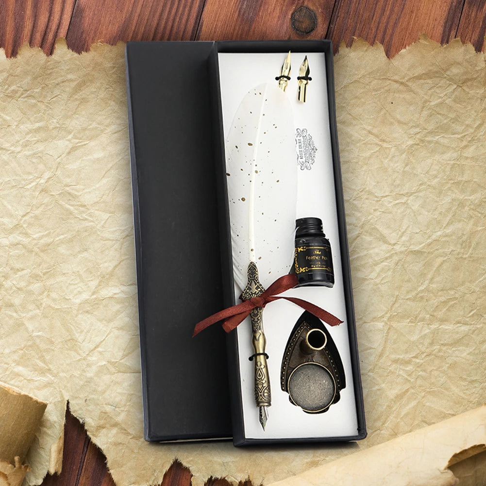 Retro Calligraphy Feather Dip Pen