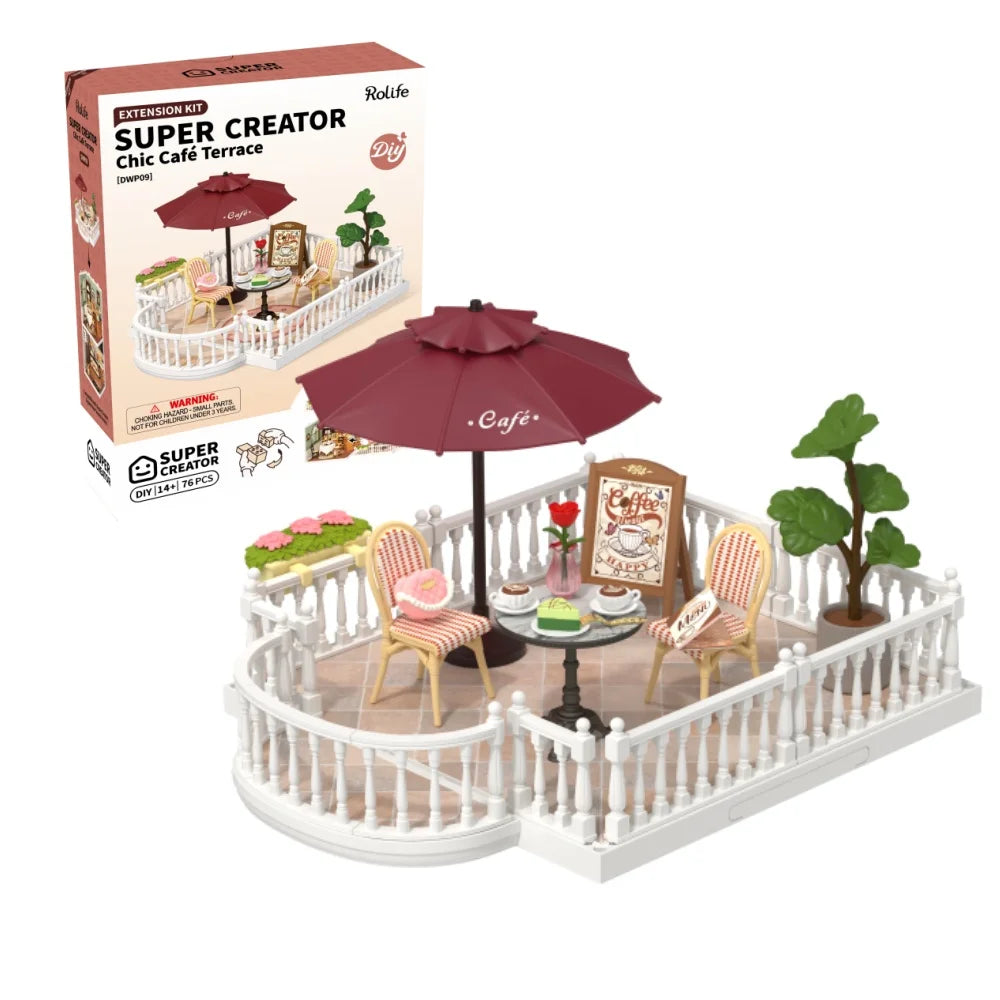 Miniature Dollhouse Kit with LED