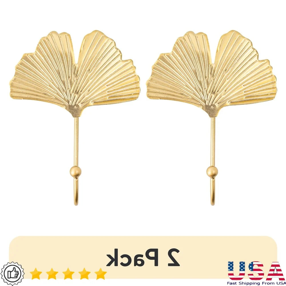 2 Pack Metal Single Hook Durable Wall Mount