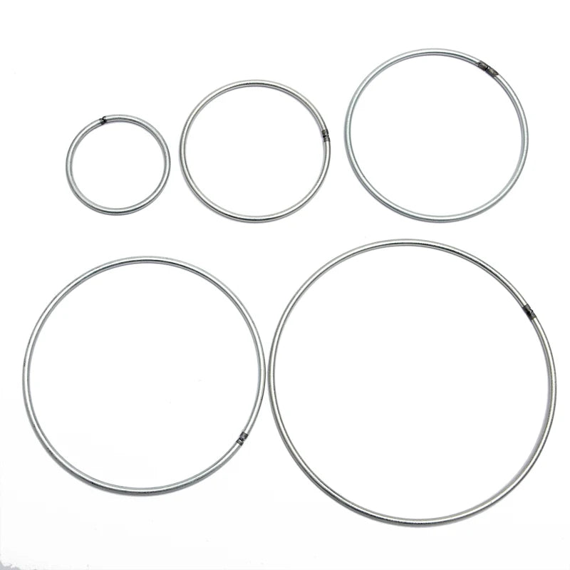Dream Catchers Circle Rings, Metal Round Iron Silver Rings