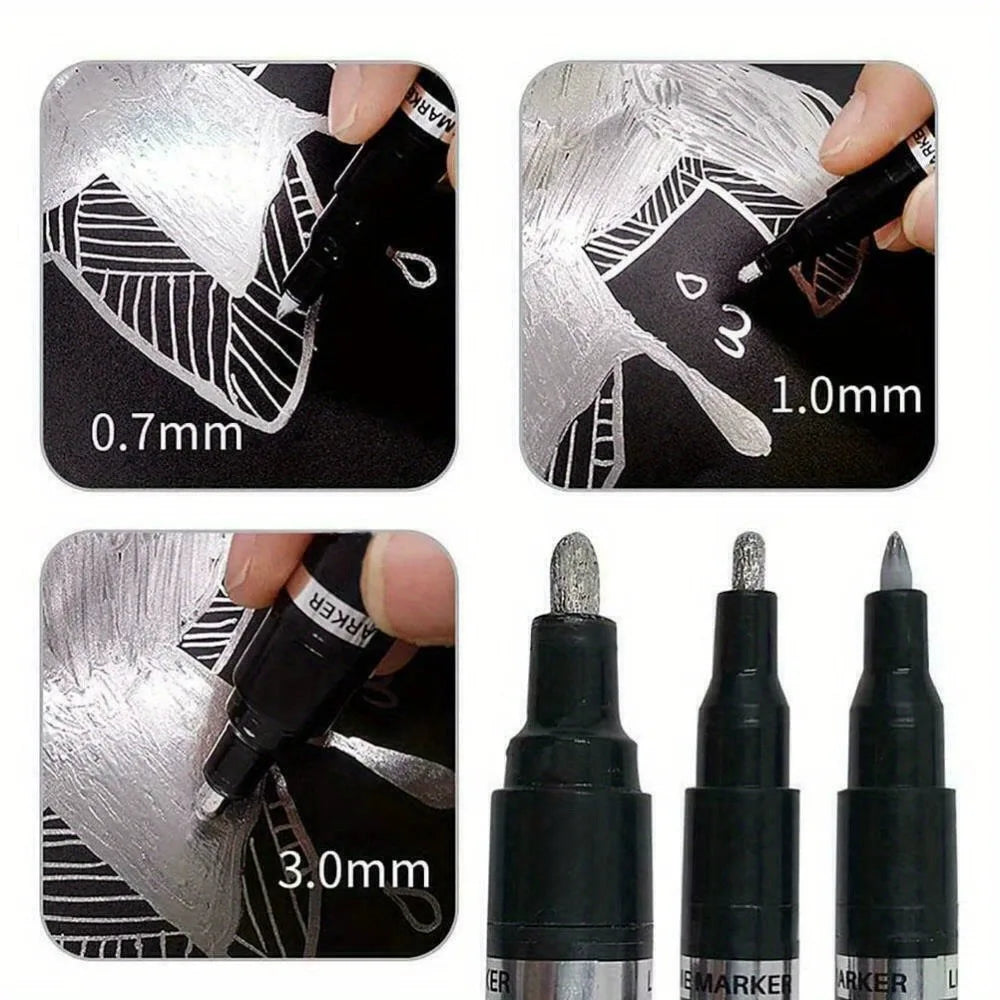 Silver Liquid Mirror Chrome Marker Pens