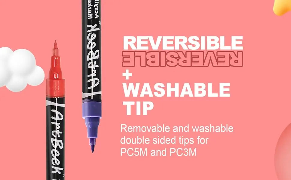36 Colors Acrylic Paint Markers with Brush Tip