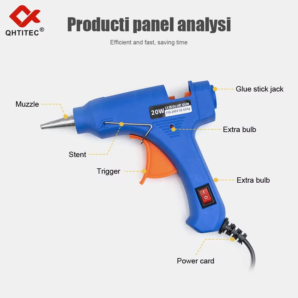 20W Hot Melt Glue Gun Mini Household Industrial Gun