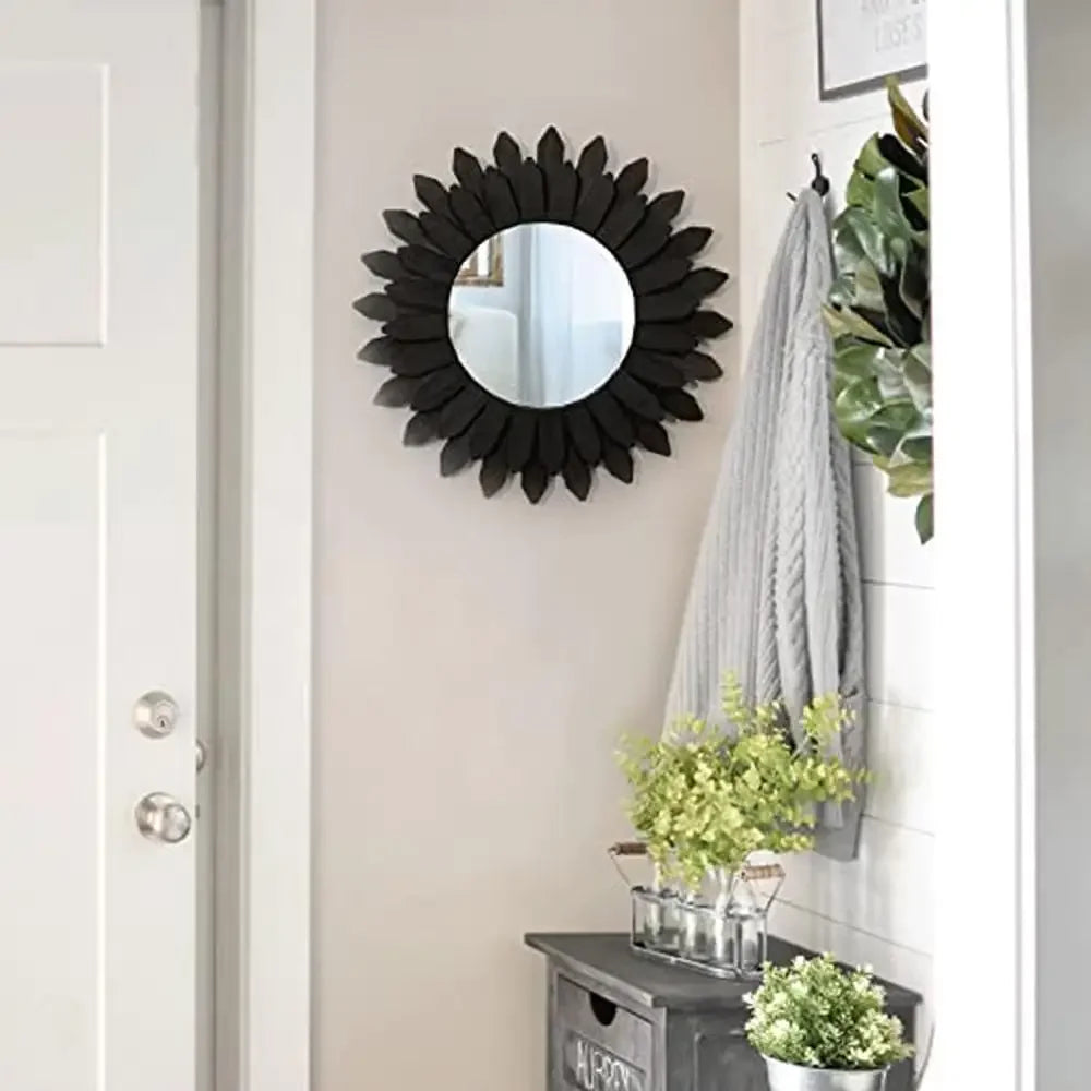 Rustic Wood Boho Decorative Mirror Set