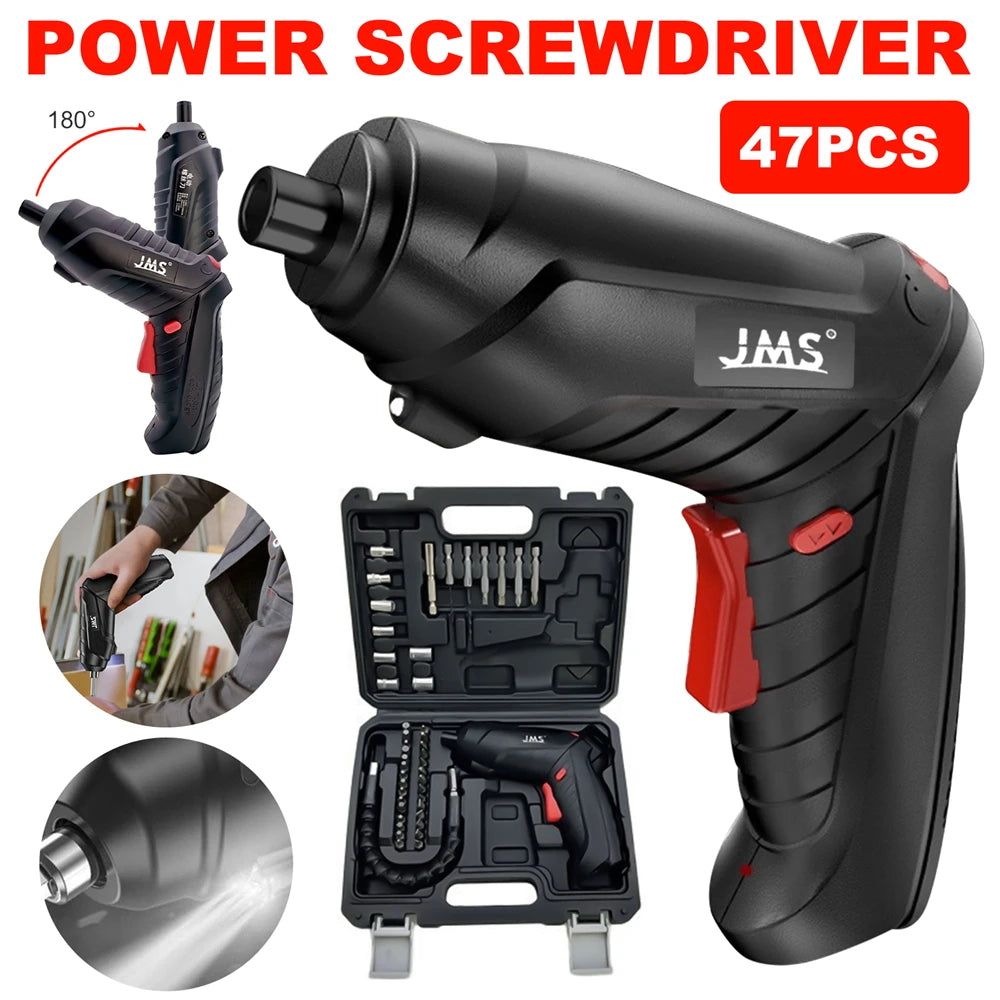 4.2V Cordless Electric Screwdriver Drill 74pcs Rechargeable