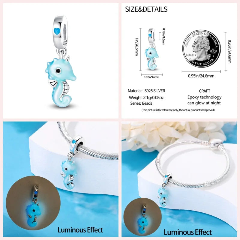 Ocean Series 925 Sterling Silver for Pandora Bracelet