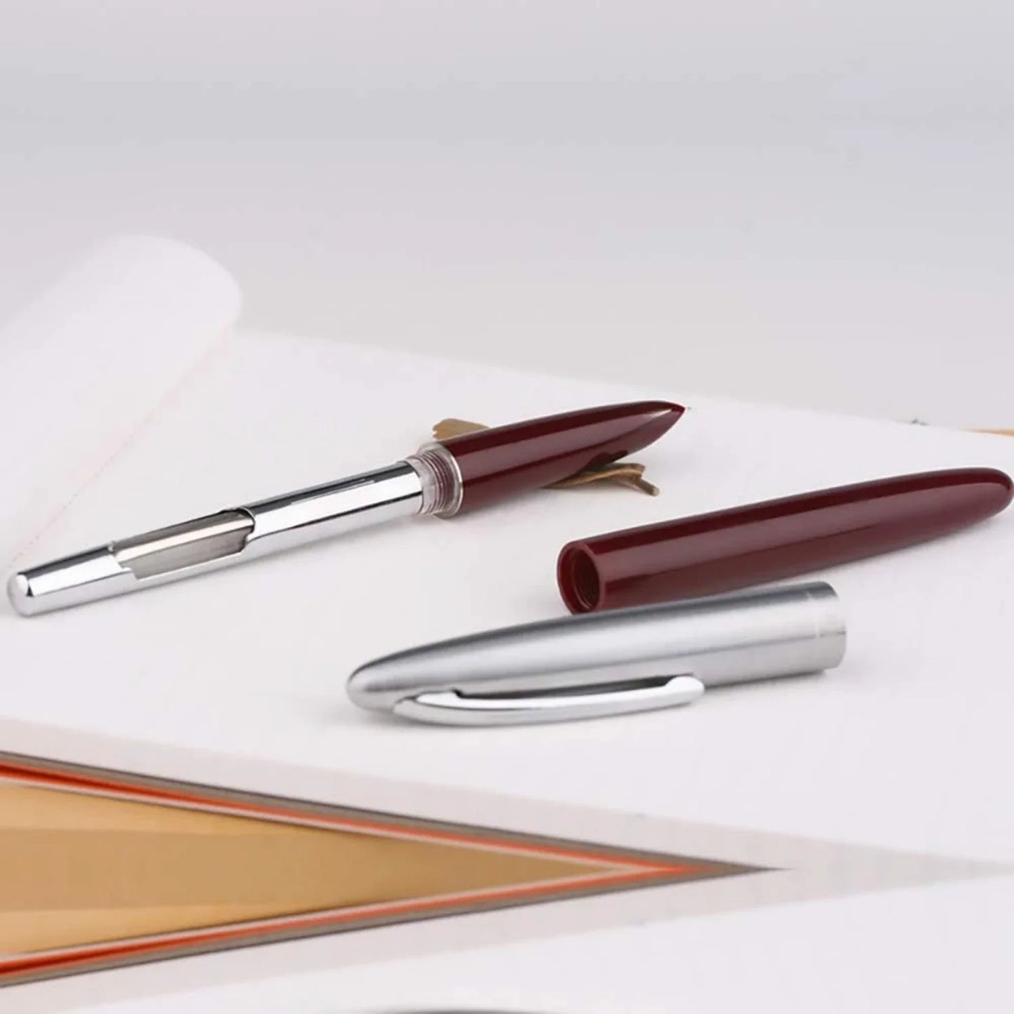 Fountain Pen, Fine Nib, Stainless Steel Cap