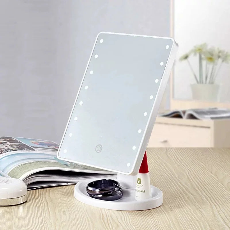 LED Makeup Mirror/Adjustable Brightness, 3-Speed Light