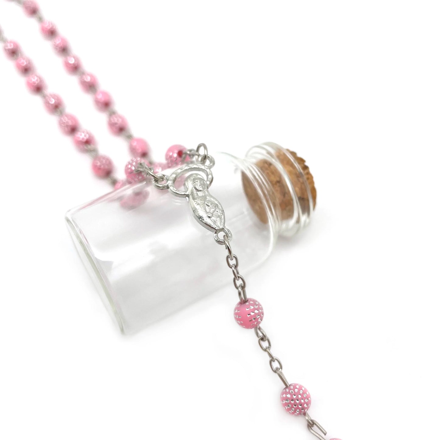 Our Lady of Guadalupe Rosary in Glass Bottle