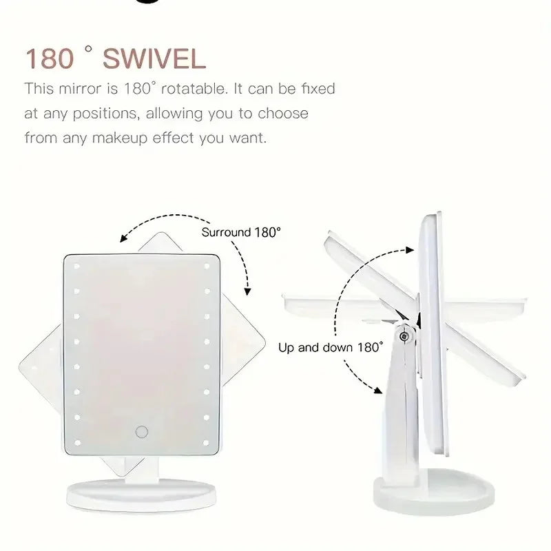 LED Makeup Mirror/Adjustable Brightness, 3-Speed Light