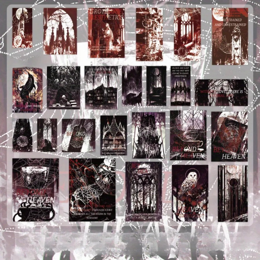 2 Pack 50 Sheets Gothic Sticker Set