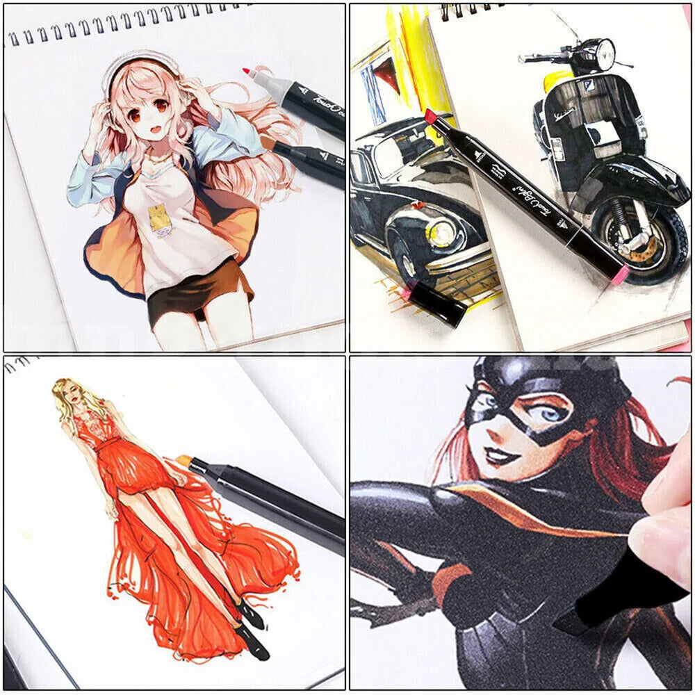Permanent Alcohol Art Marker Set Double Tipped