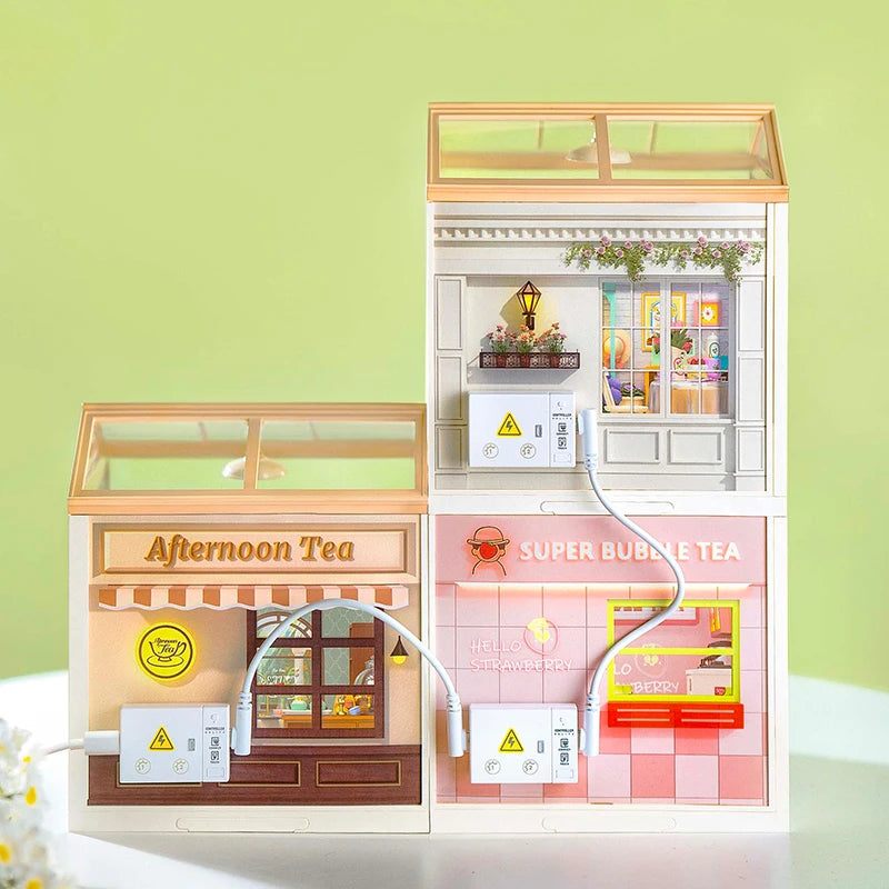 Miniature Dollhouse Kit with LED