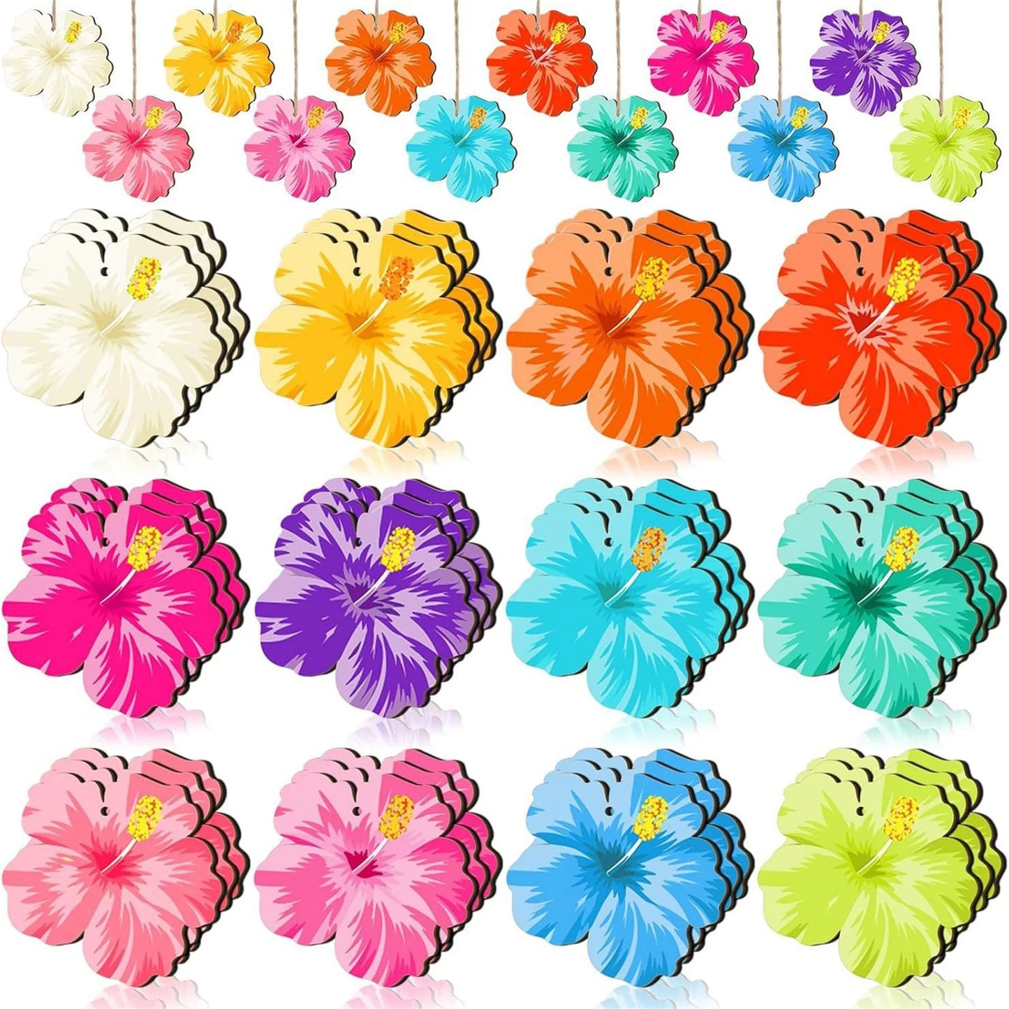 Wooden Pineapple Decor, Hawaiian Luau Ornaments