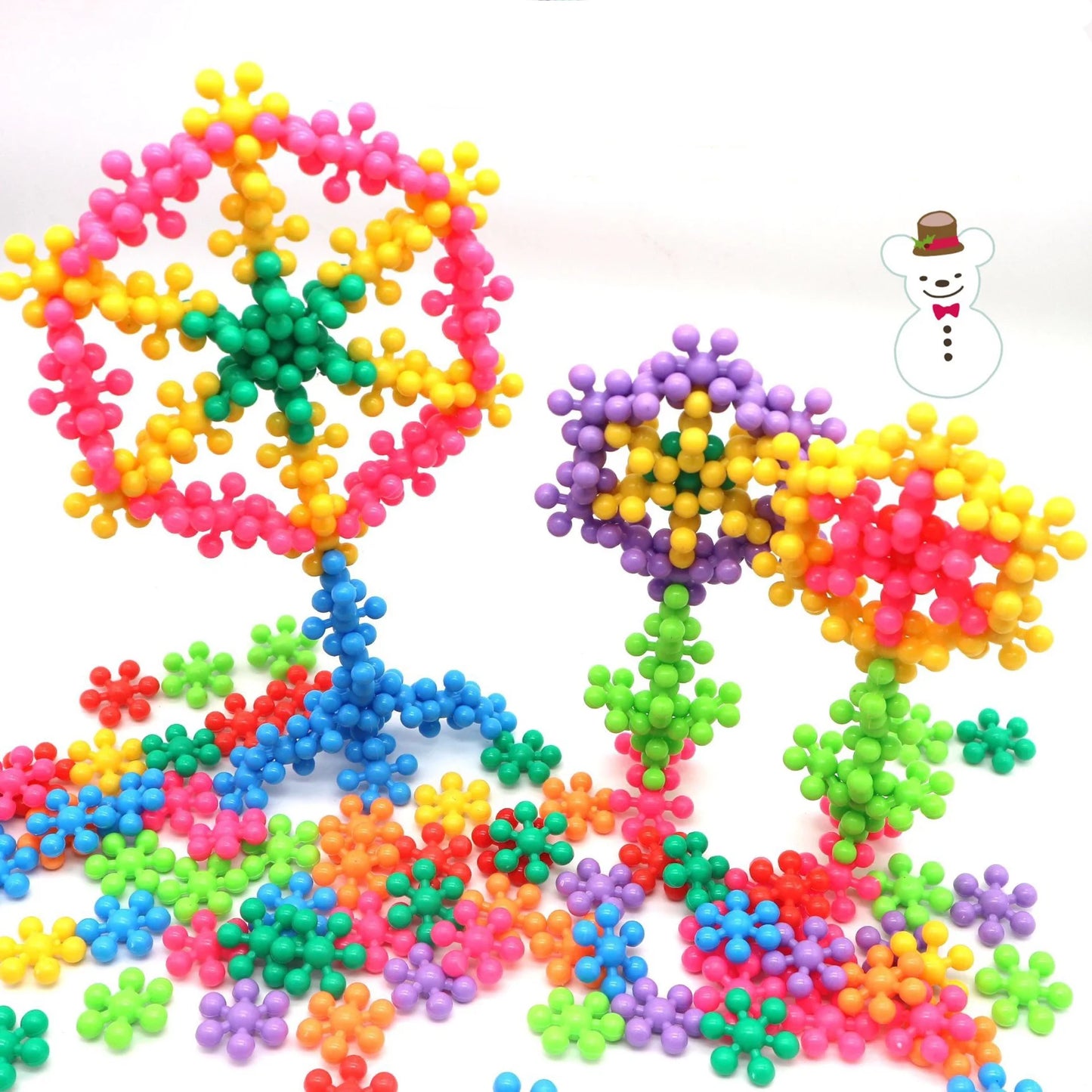 600 Pcs of Hexagonal Plastic Beads