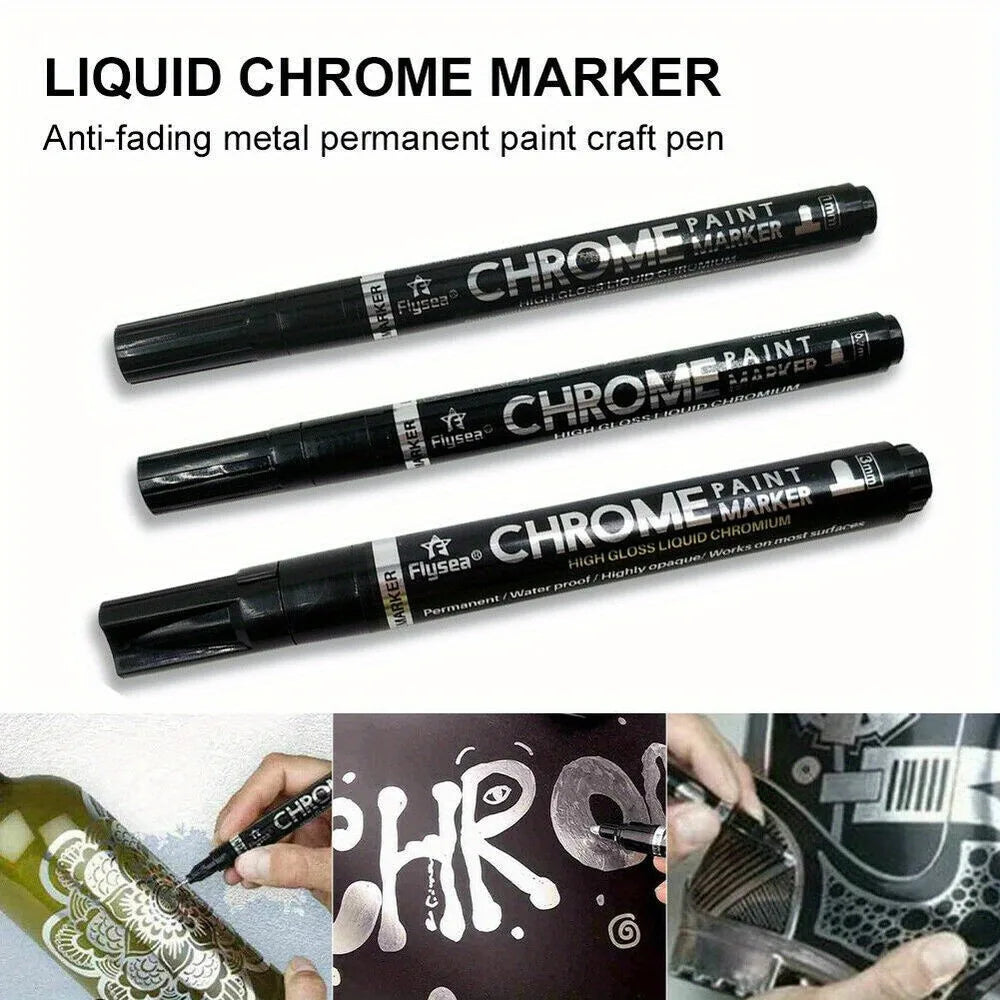 Silver Liquid Mirror Chrome Marker Pens