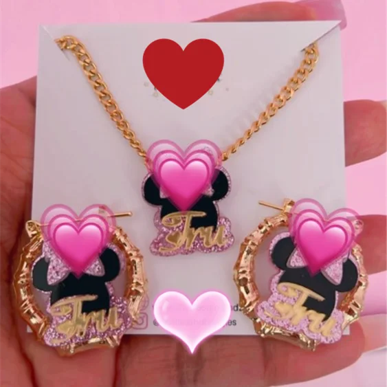 Custom Name Jewelry Set Acrylic Letters For Children