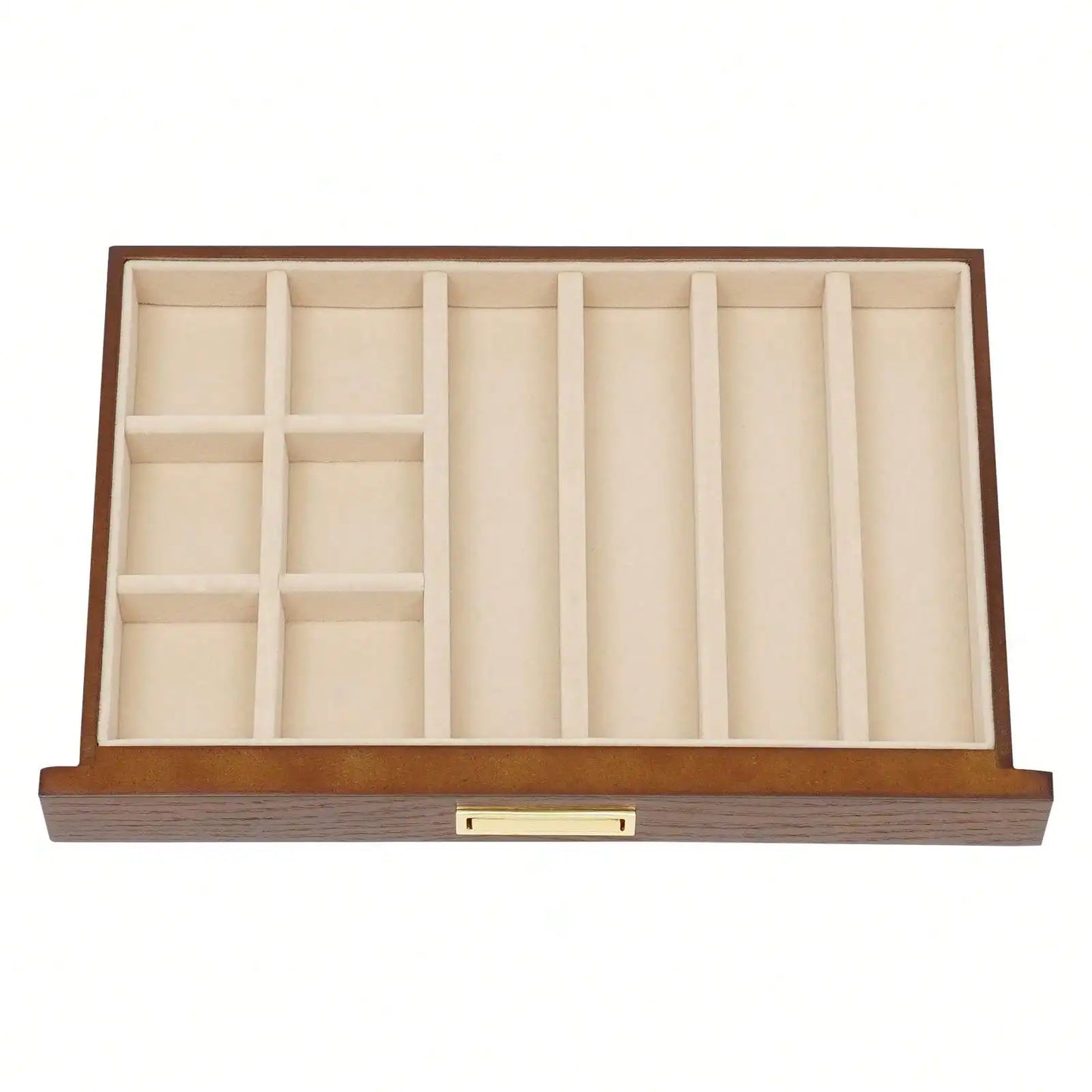 Black Walnut /Brown / White Wood Jewelry Box