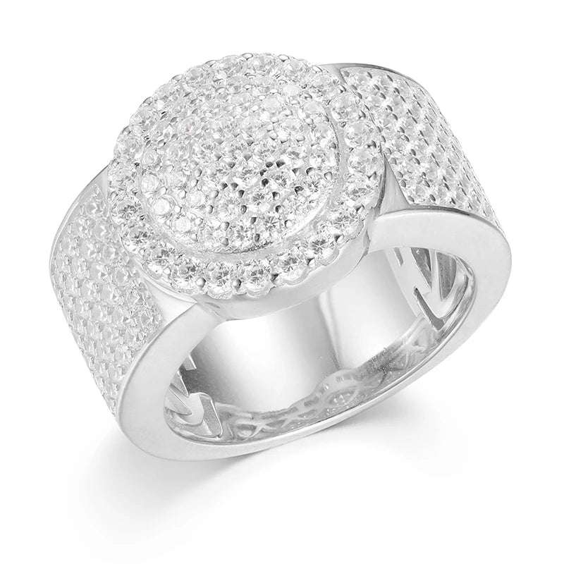 Sterling Unisex Baguette Moissanite Hip Hop Jewelry