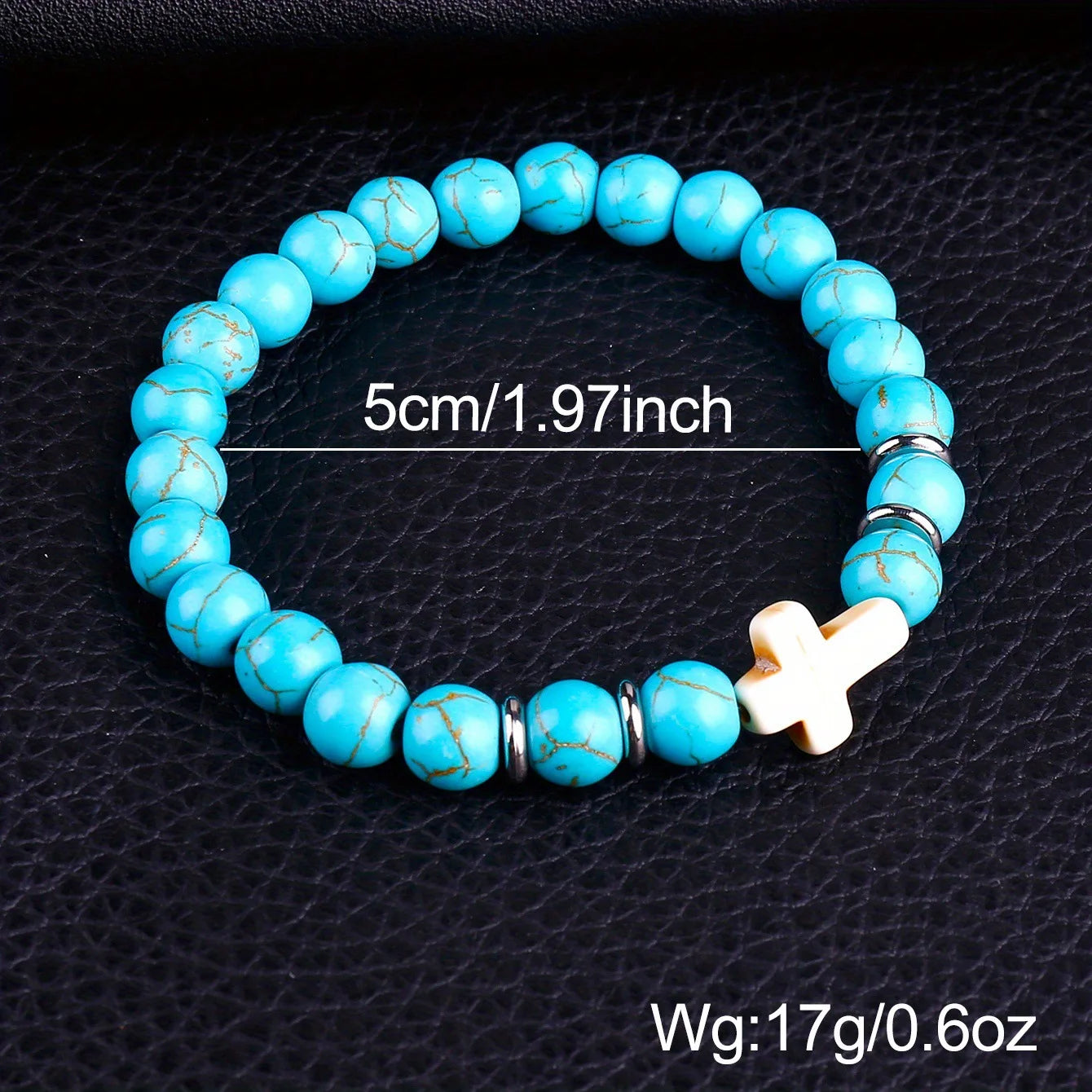 8Pcs Cross Charm Beaded Bracelets