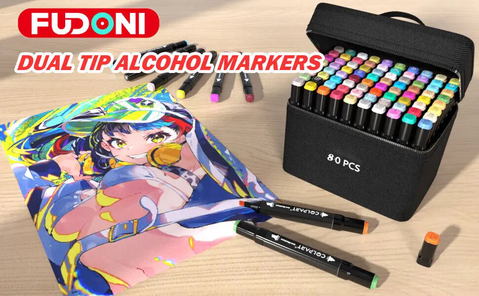 Permanent Alcohol Art Marker Set Double Tipped