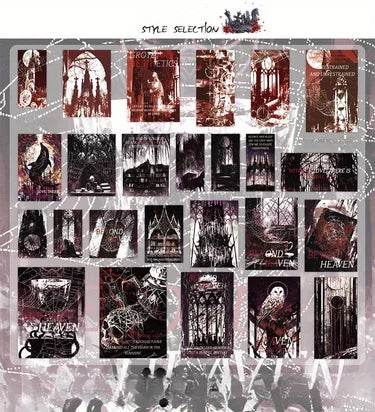 2 Pack 50 Sheets Gothic Sticker Set