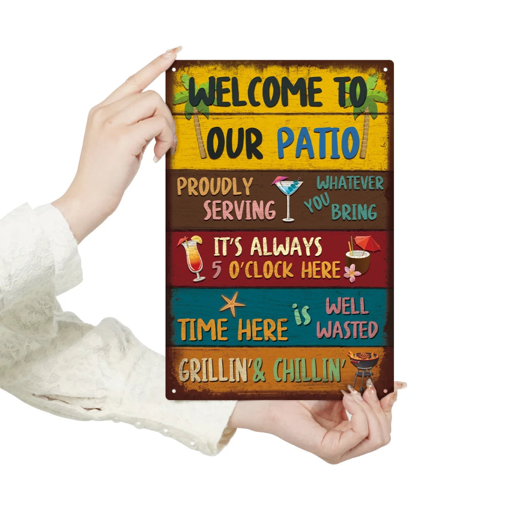 Retro Cocktail Metal Tin Sign