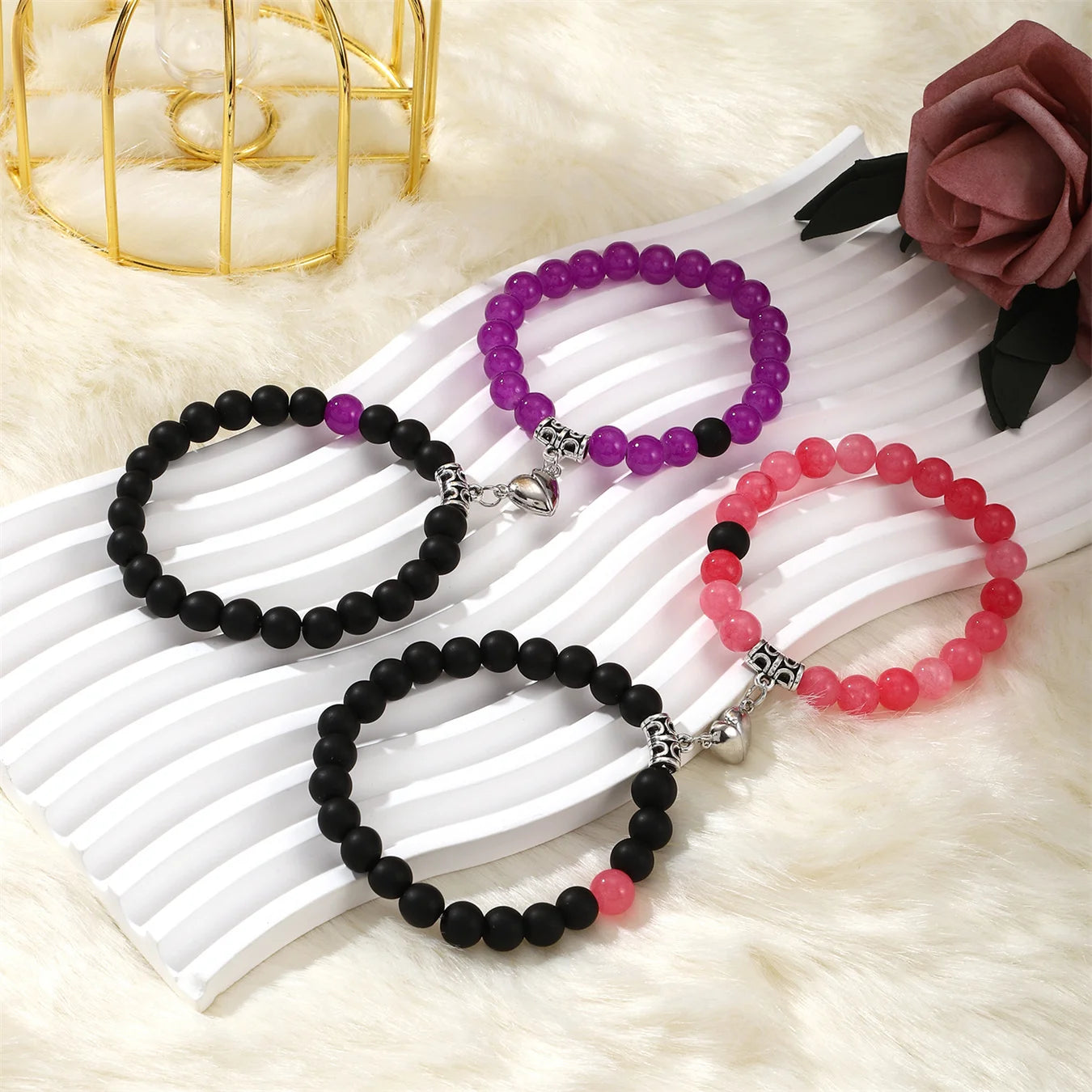 4Pcs Natural Stone Bracelet Lover Bracelets