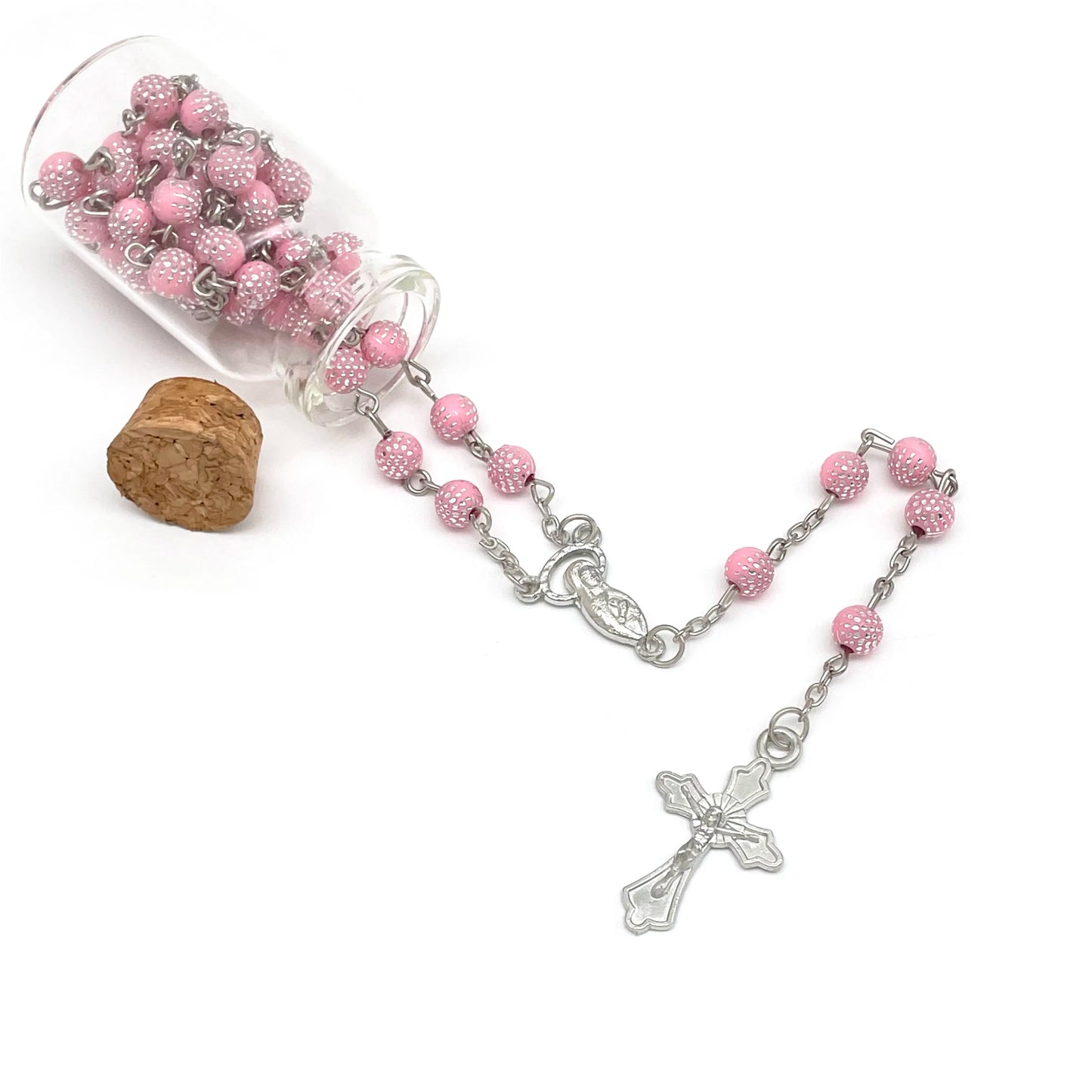 Our Lady of Guadalupe Rosary in Glass Bottle