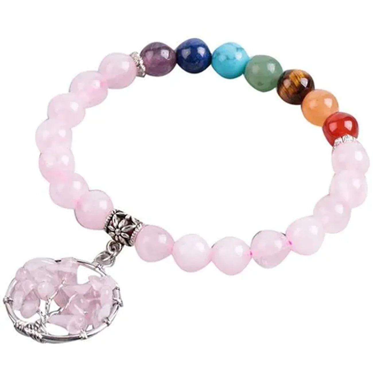 Crystal Beaded Bracelet, Natural Stone Beads