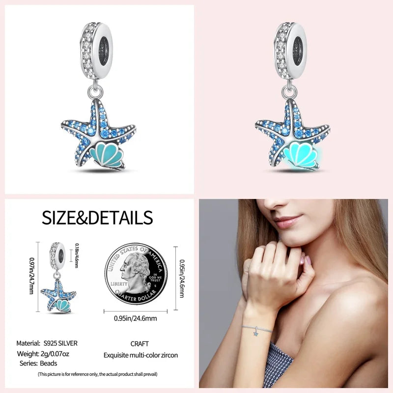 Ocean Series 925 Sterling Silver for Pandora Bracelet