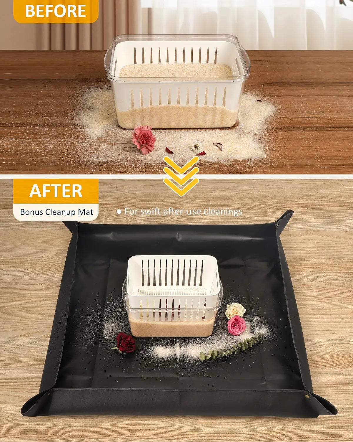 Silica Gel-Drying Container, One Step-Dried Flowers
