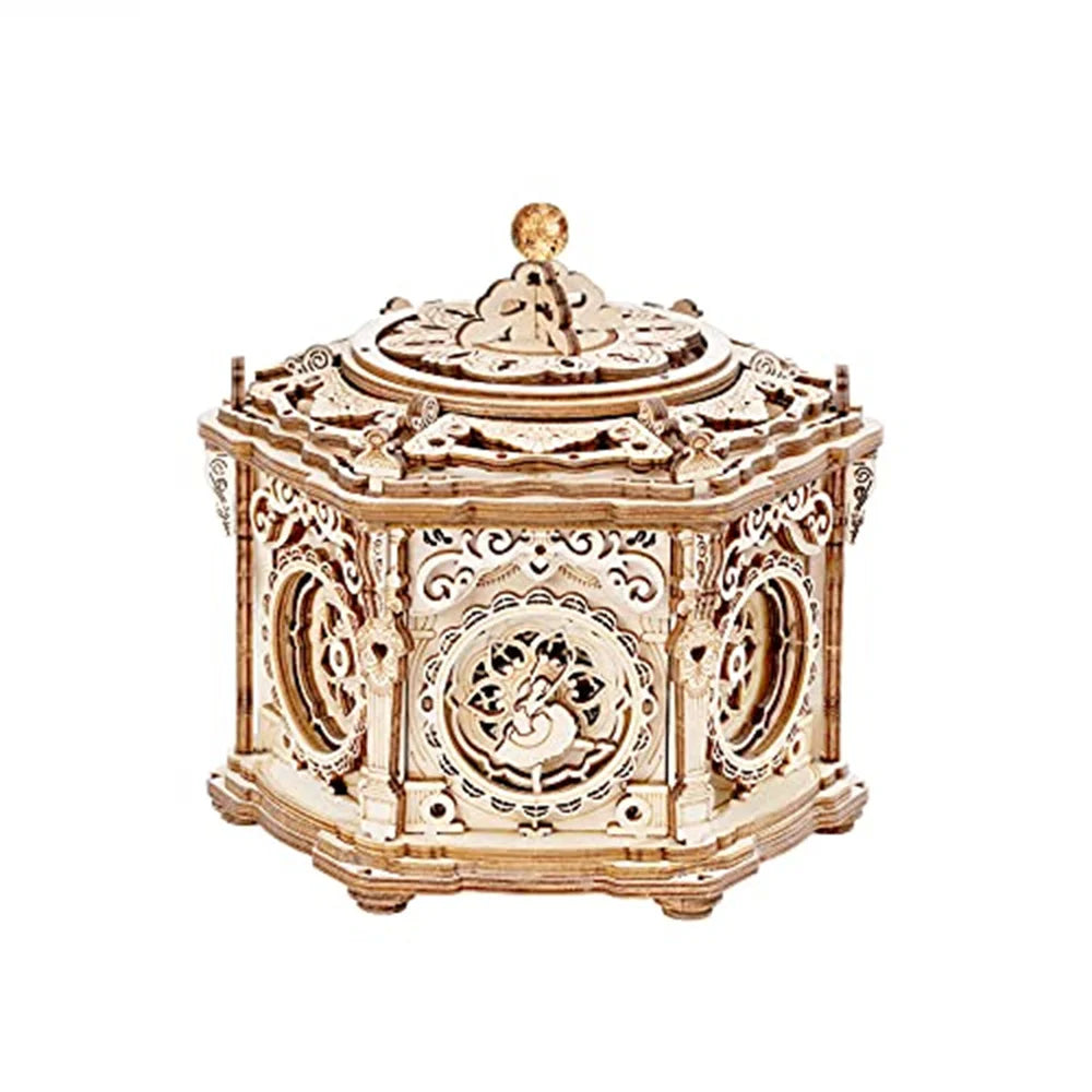 DIY Mechanical Music Box Wooden Puzzle Box for Adults
